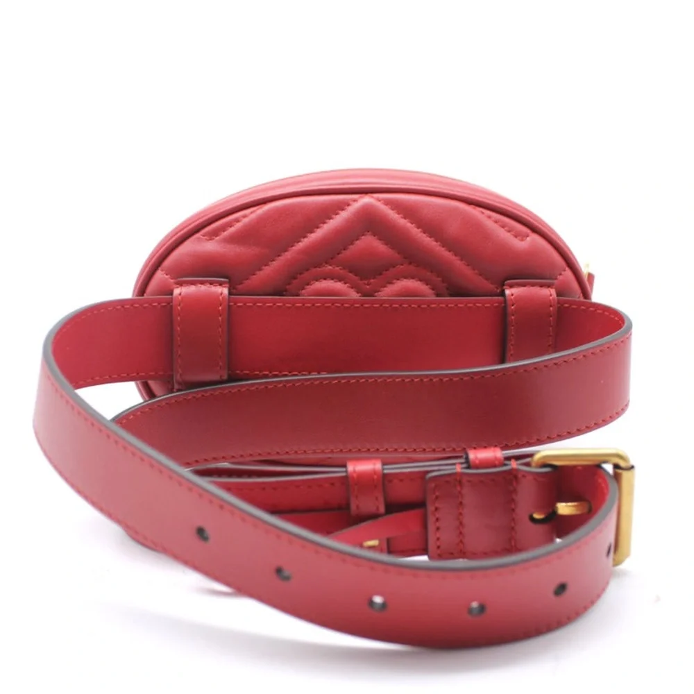 Gucci Red GG Marmont Belt bag red - Picture 6 of 14